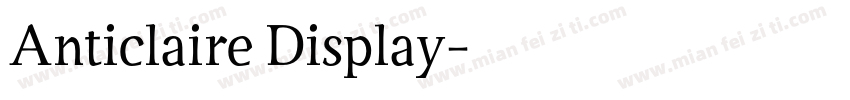 Anticlaire Display字体转换